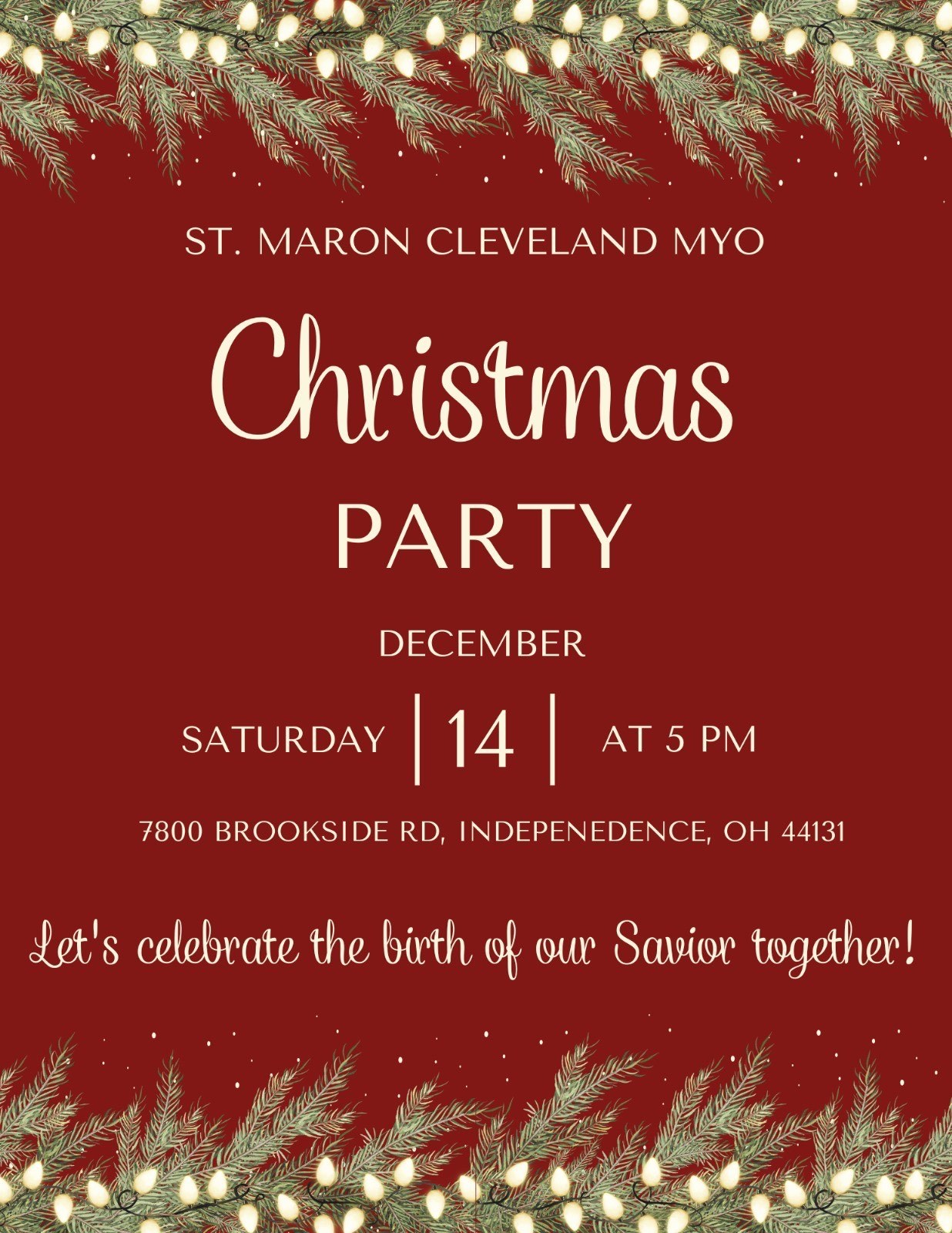 MYO Christmas Party Flier